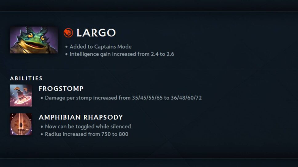 Largo becomes the fastest Dota 2 hero to enter Captains Mode